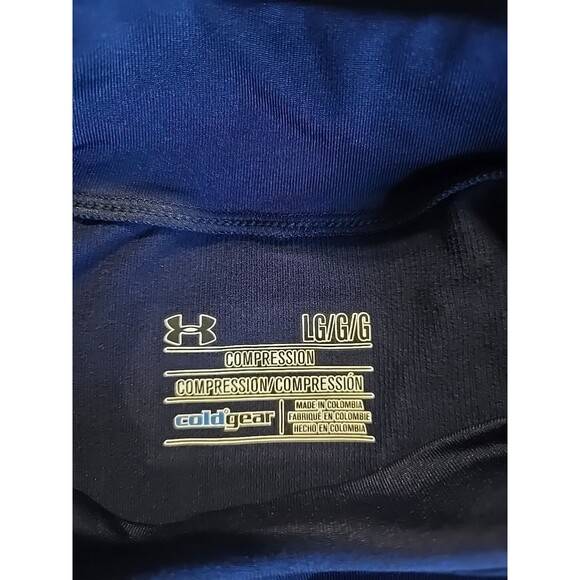 Under Armour Mens Large Compression Shirt - Long Sleeve, Athletic Fit, Navy, NEW - Picture 3 of 3